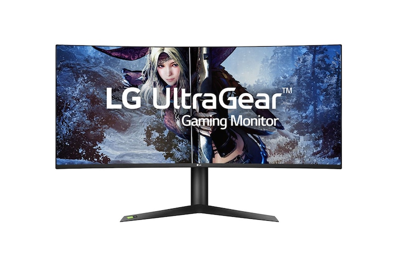 LG Nano IPS WQHD+ Lengkung 21:9 UltraGear™ 38” 1 milidetik 144Hz HDR 400 Sphere Lighting 2.0 Tanpa Tepi Secara Virtual 4-Sisi, 38GN950-B