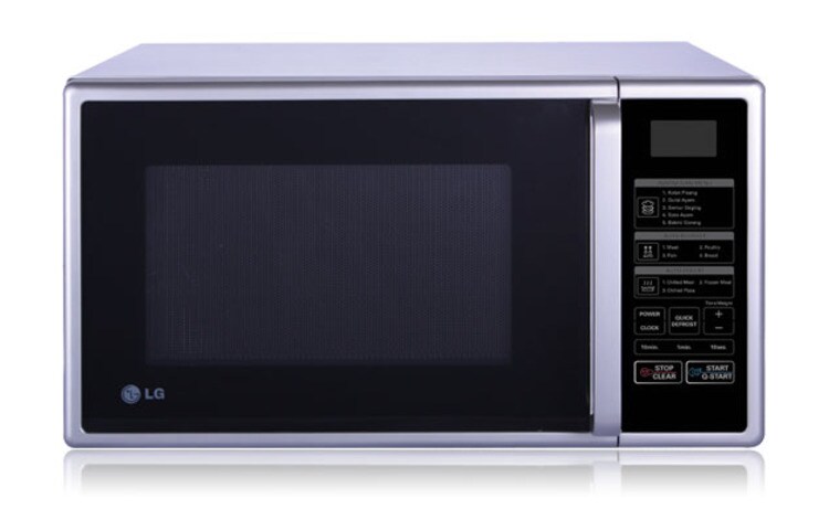 Front view of Microwave Solo/Straight 25L dengan fitur Autocook 5 Menu MS2549DR