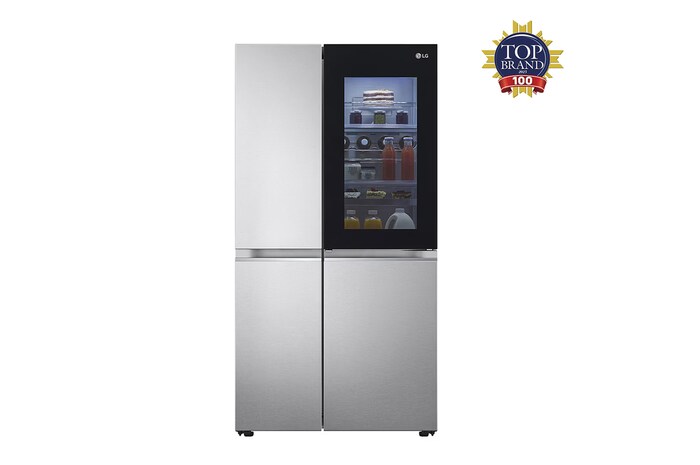 Tampak depan Kulkas InstaView™ Side by Side 694L / 647L(GC-Q257CSFW)