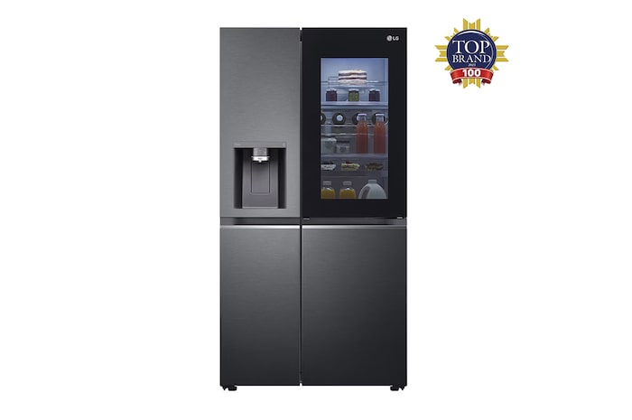 Tampak depan Kulkas InstaView™ Side by Side 674L / 617L(GC-X257CQEW)