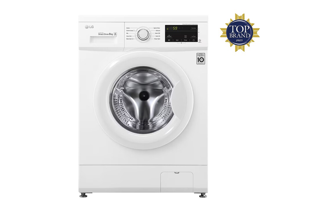 LG 8kg Front Loading Mesin Cuci AI DD™, FM1208N3W