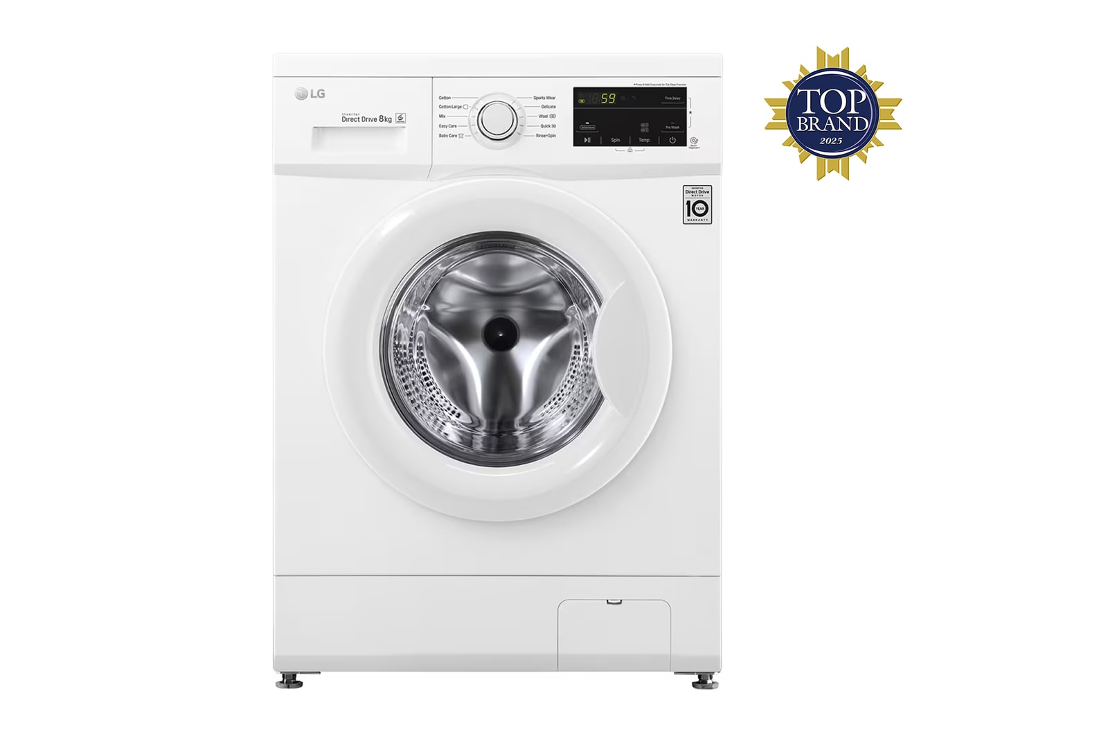 LG 8kg Front Loading Mesin Cuci AI DD™, FM1208N3W