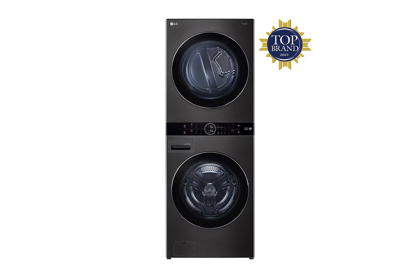 Tampak depan LG WashTower™ 21kg/17kg(WT2117NHB)