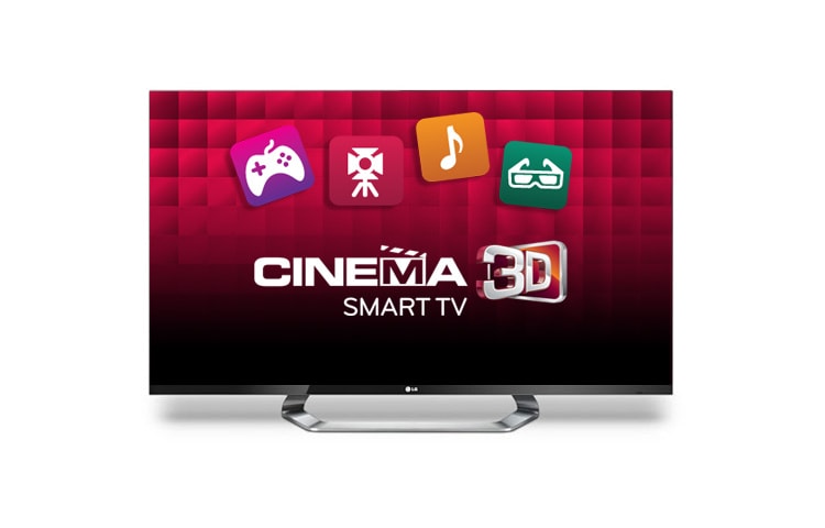 Front view of TV 3D dan Smart TV 47&#34; dengan tampilan Mewah dan suara 3D yang Dahsyat 47LM7600