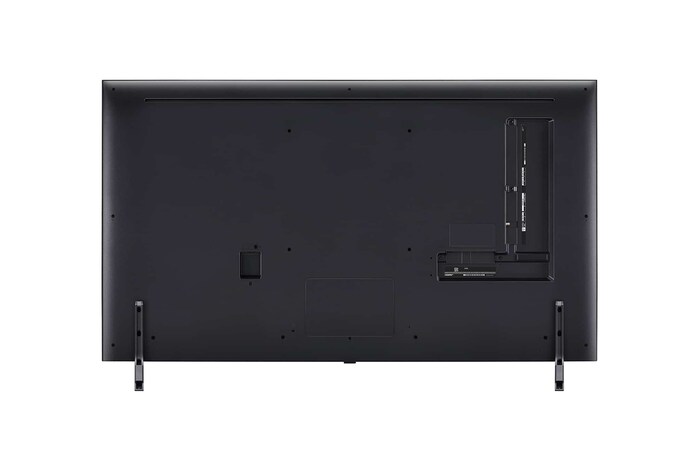 Tampak belakang LG QNED TV, QNED80