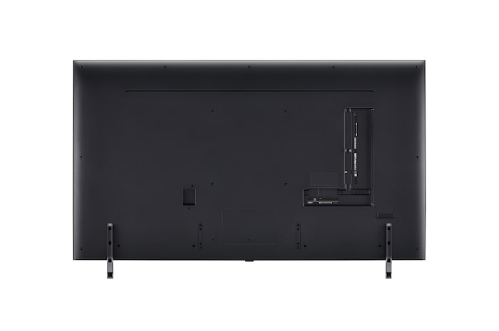 Tampak belakang LG QNED TV, QNED80