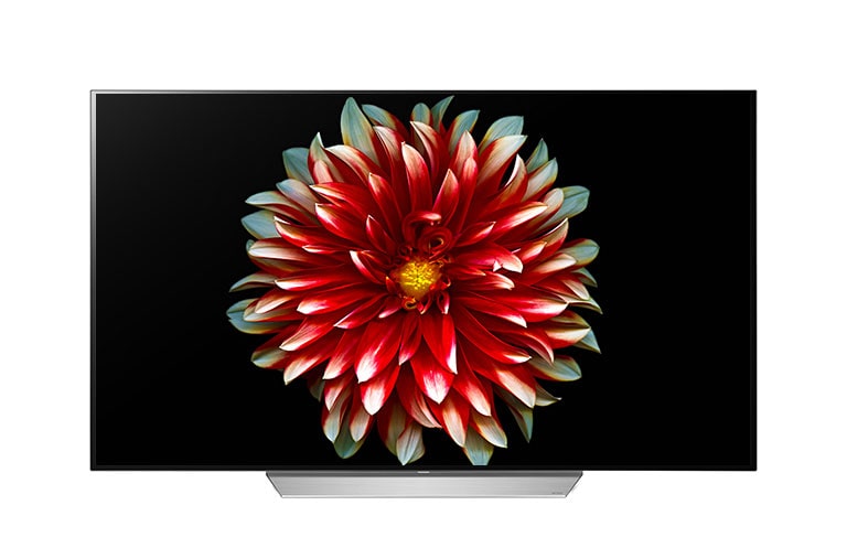 Front view of 55” OLED TV - Cinema HDR &amp; Dolby Atmos® OLED55C7T
