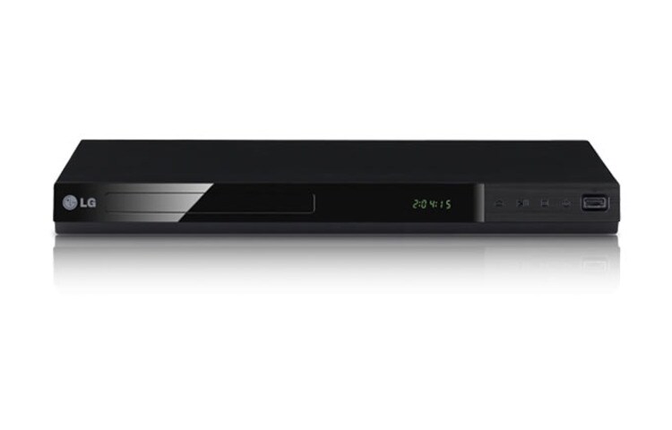Front view of LG DVD Player dengan dukungan Progressive Scan, USB dan DivX, serta Pemutar CD dan DVD yang maksimal DP522