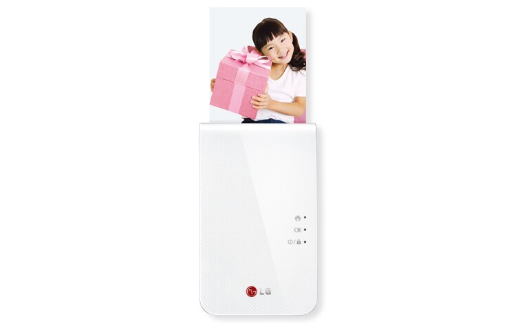 Front view of Simple, Stylish, Smart Mobile Printer LG Pocket Photo PD239W