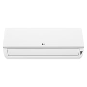 LG Wall Mounted ARNU12GSJN4 memiliki bentuk parallelepiped persegi panjang yang panjang dan sedikit melengkung di bagian bawah. Terdapat saluran udara di bagian bawah dan kisi-kisi di bagian atas.