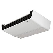 'LG Ceiling Suspended ARNU24GV1A4 memiliki desain berbentuk v dengan grill depan berwarna hitam.