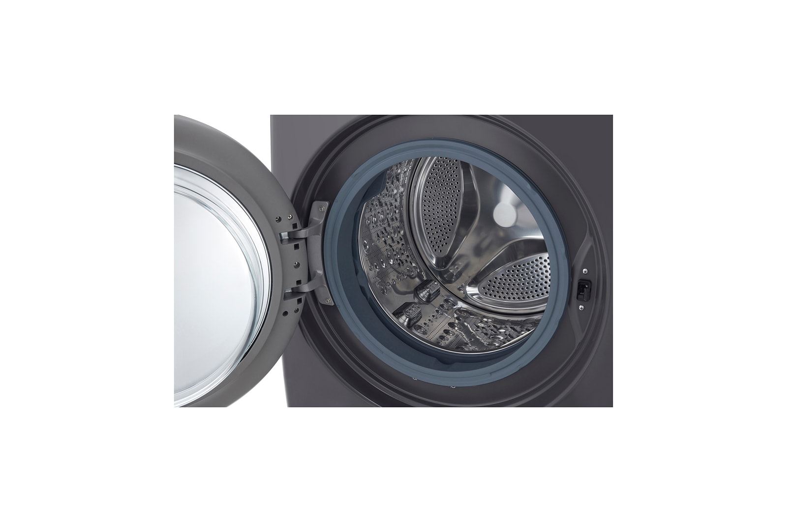 LG 15kg Front Loading Mesin Cuci LG AI DD™ Warna Middle Black, F2515STPM
