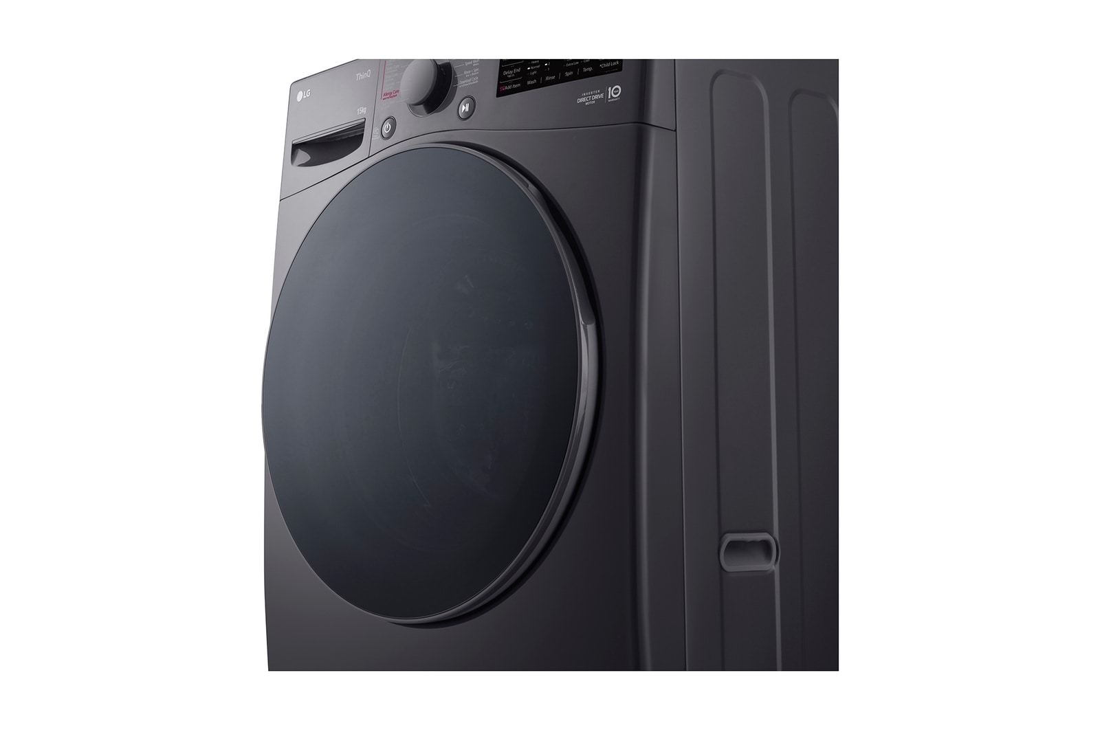 LG 15kg Front Loading Mesin Cuci LG AI DD™ Warna Middle Black, F2515STPM