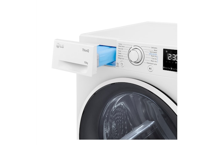 Top detergent port open view