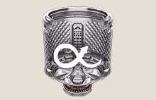 Drum dengan panah melengkung lembut bergerak ke samping, menunjukkan gerakan ayun lembut.