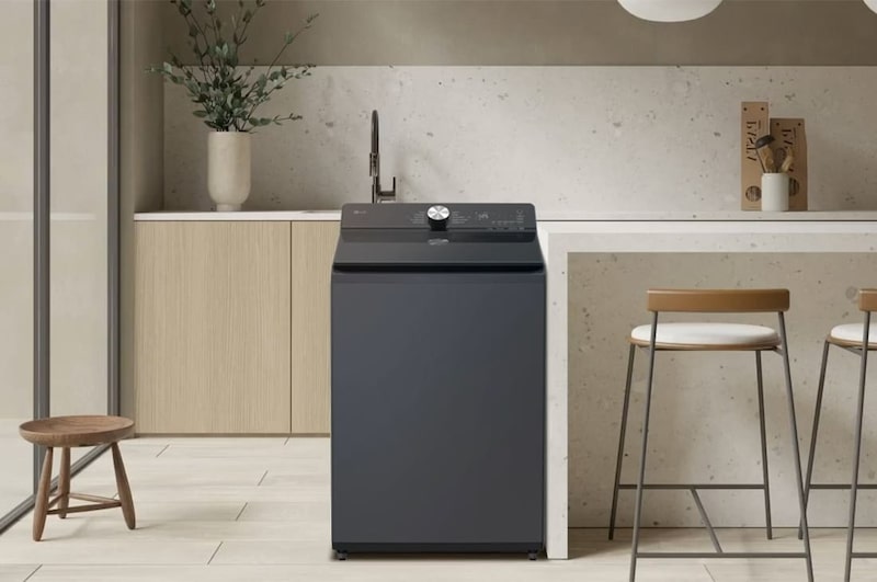 Lifestyle image of top load washing machine