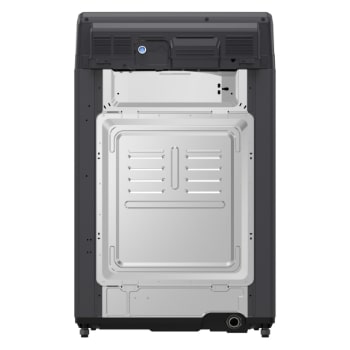 Back view of top load washing machine