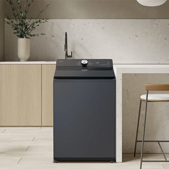 Lifestyle image of top load washing machine