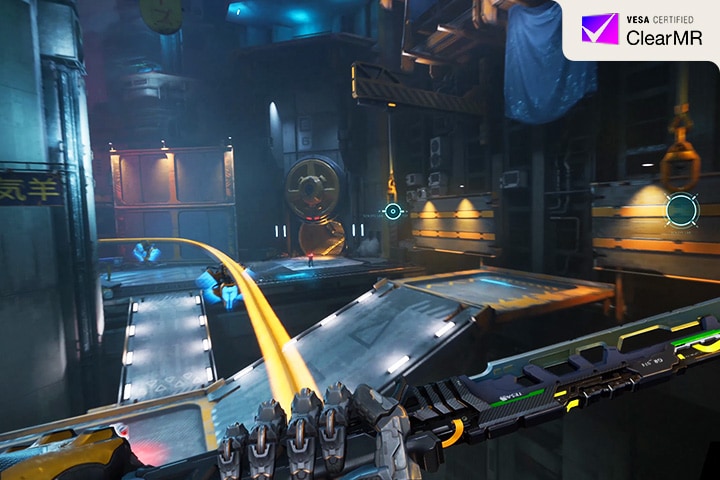 Video pengalaman bermain game yang mulus dengan logo VESA ClearMR.