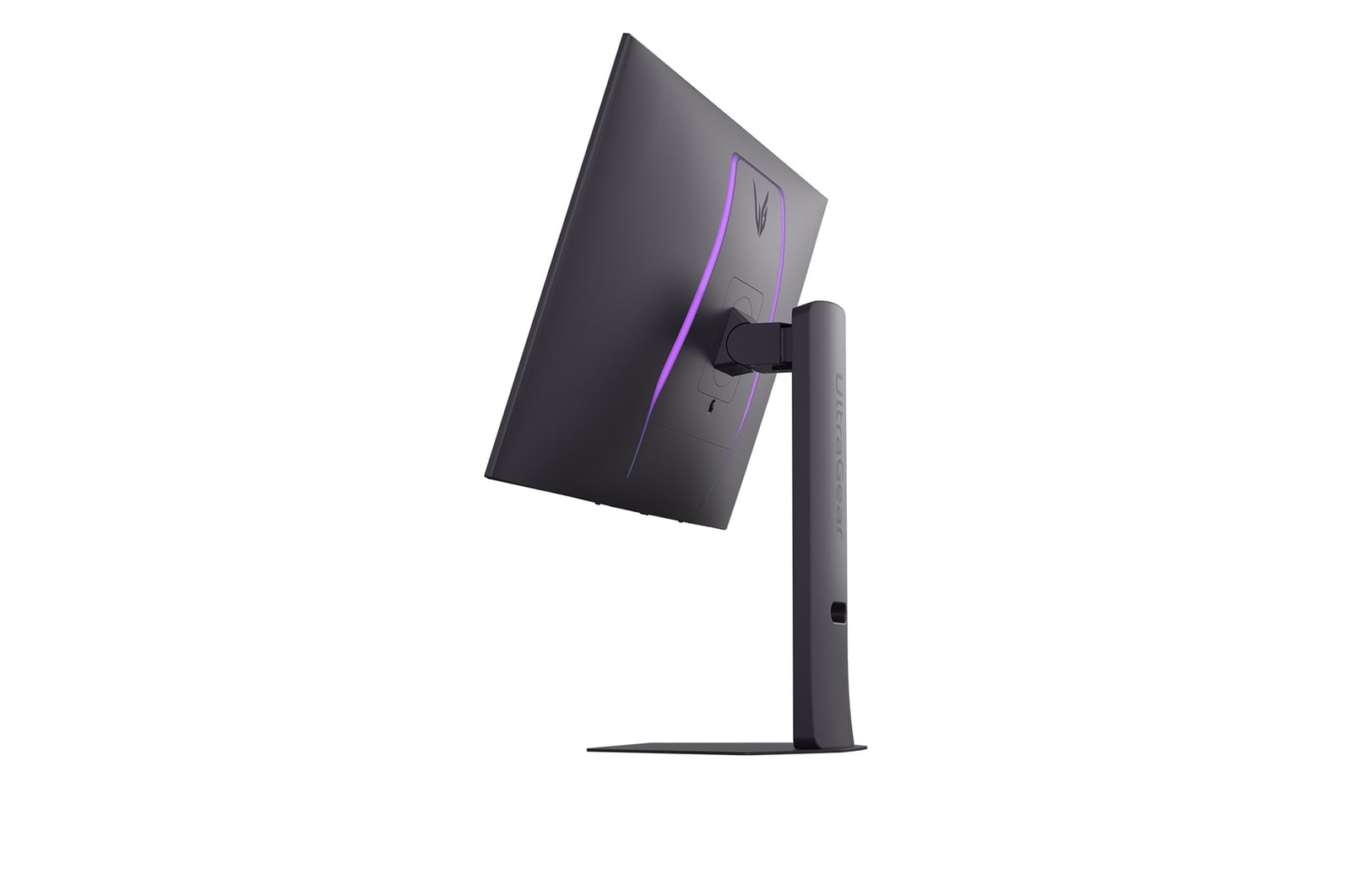 side view of a tilted monitor