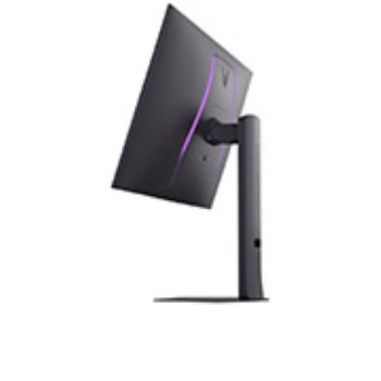 side view of a tilted monitor