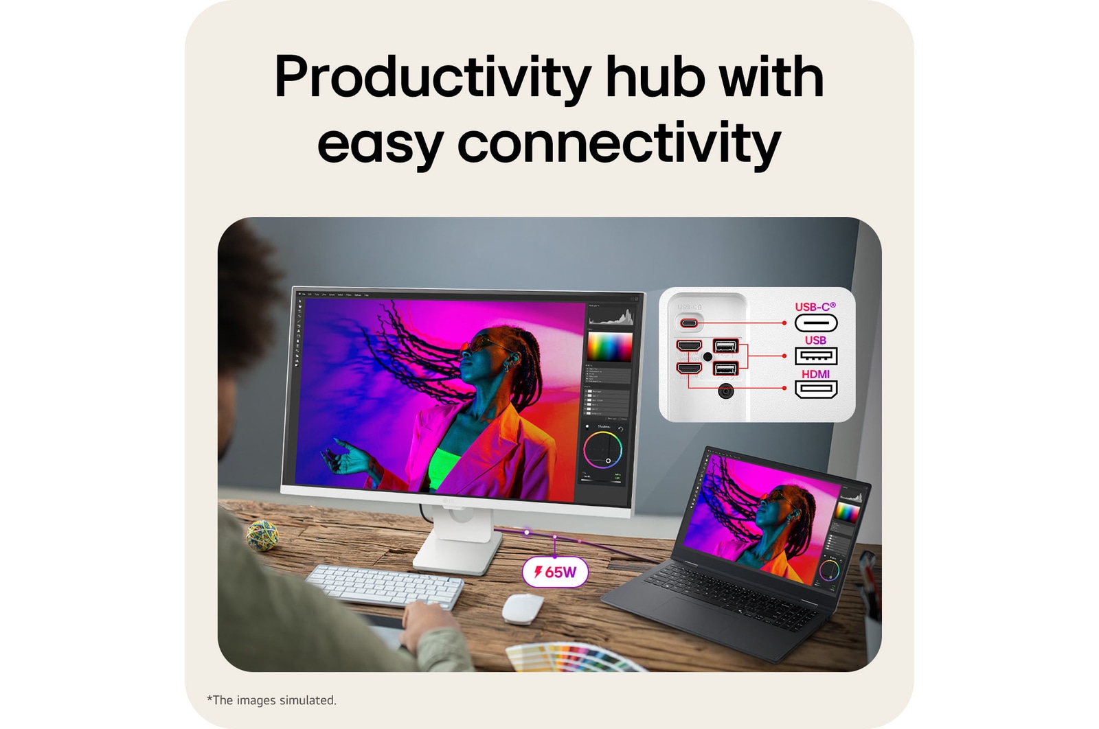 LG Smart Monitor AI U7s 31,5 inci, Monitor 4K UHD untuk Streaming dengan webOS, 32U721SB-W