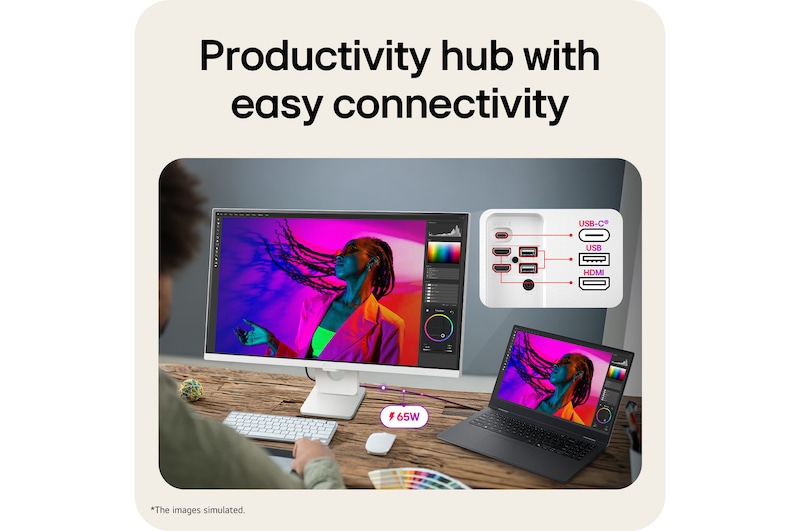 LG Smart Monitor AI U7s 31,5 inci, Monitor 4K UHD untuk Streaming dengan webOS, 32U721SB-W