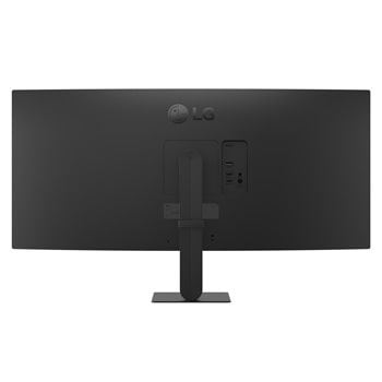 Tampak depan miring monitor ultrawide (kanan)