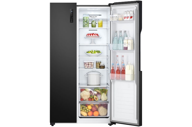 Right side door open with food