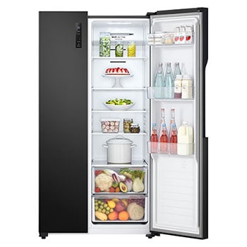 Right side door open with food