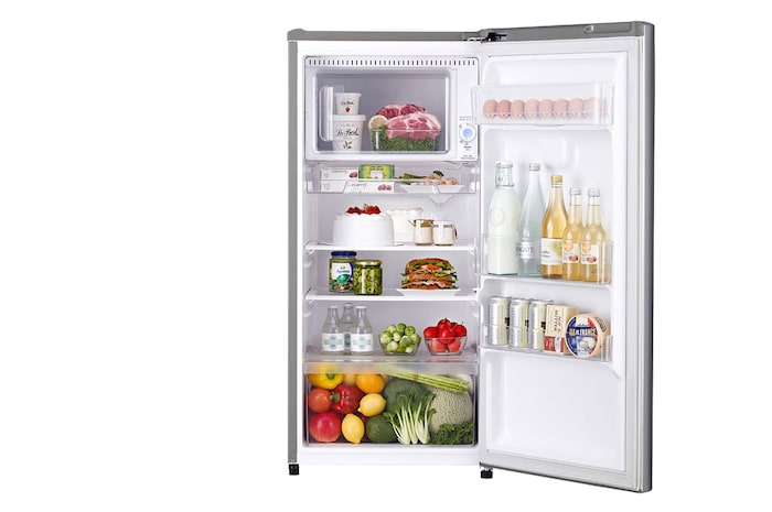 LG Kulkas 1 Pintu 169L / 164L, GN-Y201CLAR, Pintu Terbuka