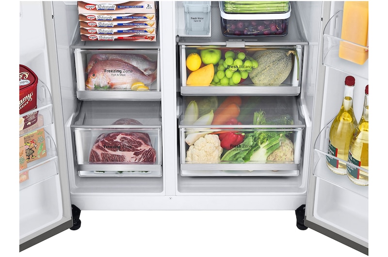 LG 674L / 617L Kulkas Side by Side, GC-L257SFZL