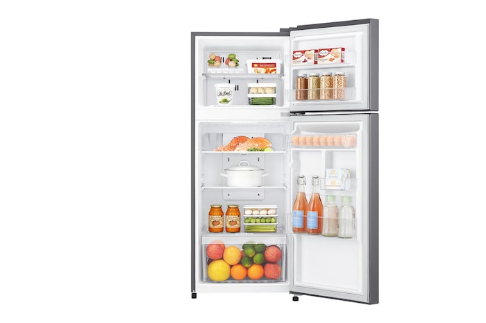 Front view door open with food