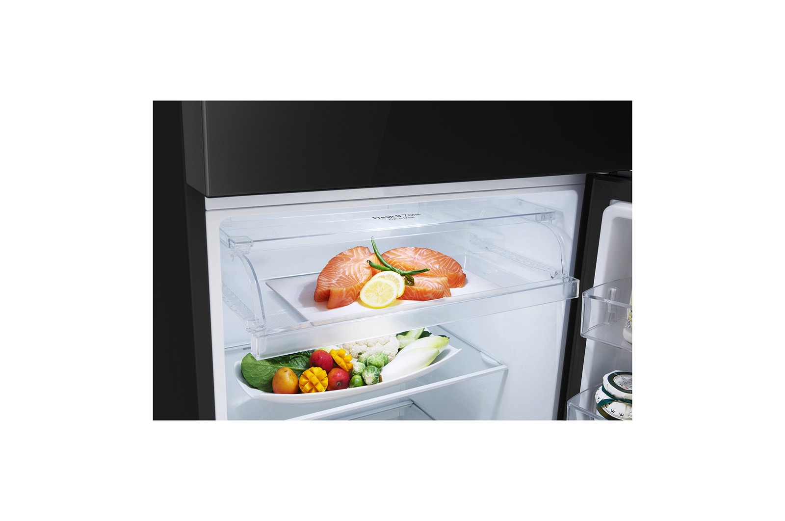 drawer view with food