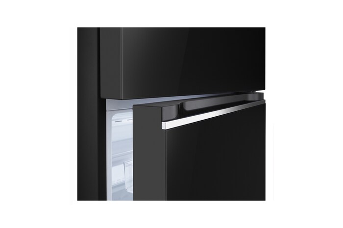 LG 395L Kulkas 2 Pintu Terbaru, Warna Glass Black, Smart Inverter Compressor, GN-B392PGFB, Tampak Depan