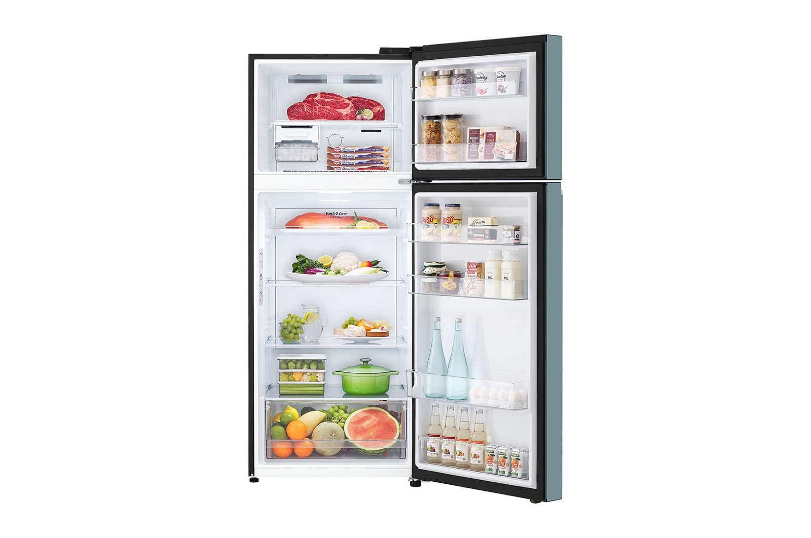 LG 395L Kulkas 2 Pintu LG Refrigerator Objet Collection Terbaru dengan Warna Clay Mint dan DoorCooling+, GN-B392PQCM