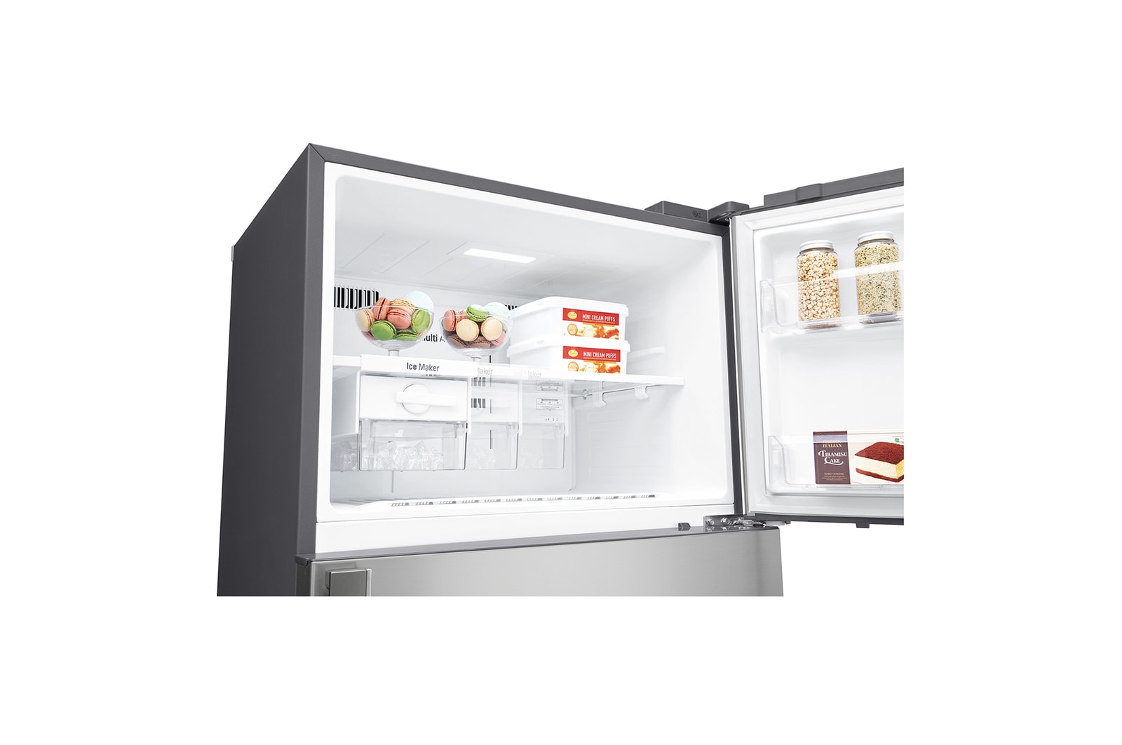 Top door open with food