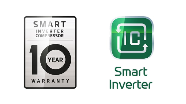 Gambar Smart Inverter Compressor™ bergaransi 10 tahun.