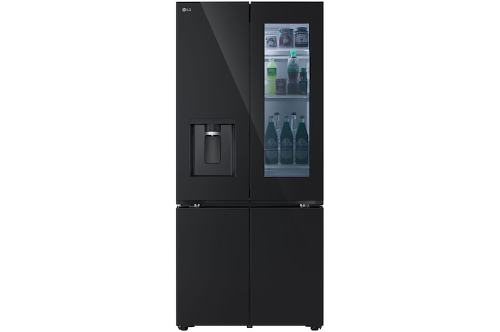 Kulkas InstaView™ Multi Door Terbaru 672L / 612L dengan Water Dispenser, GV-K25FFGEB tampak depan