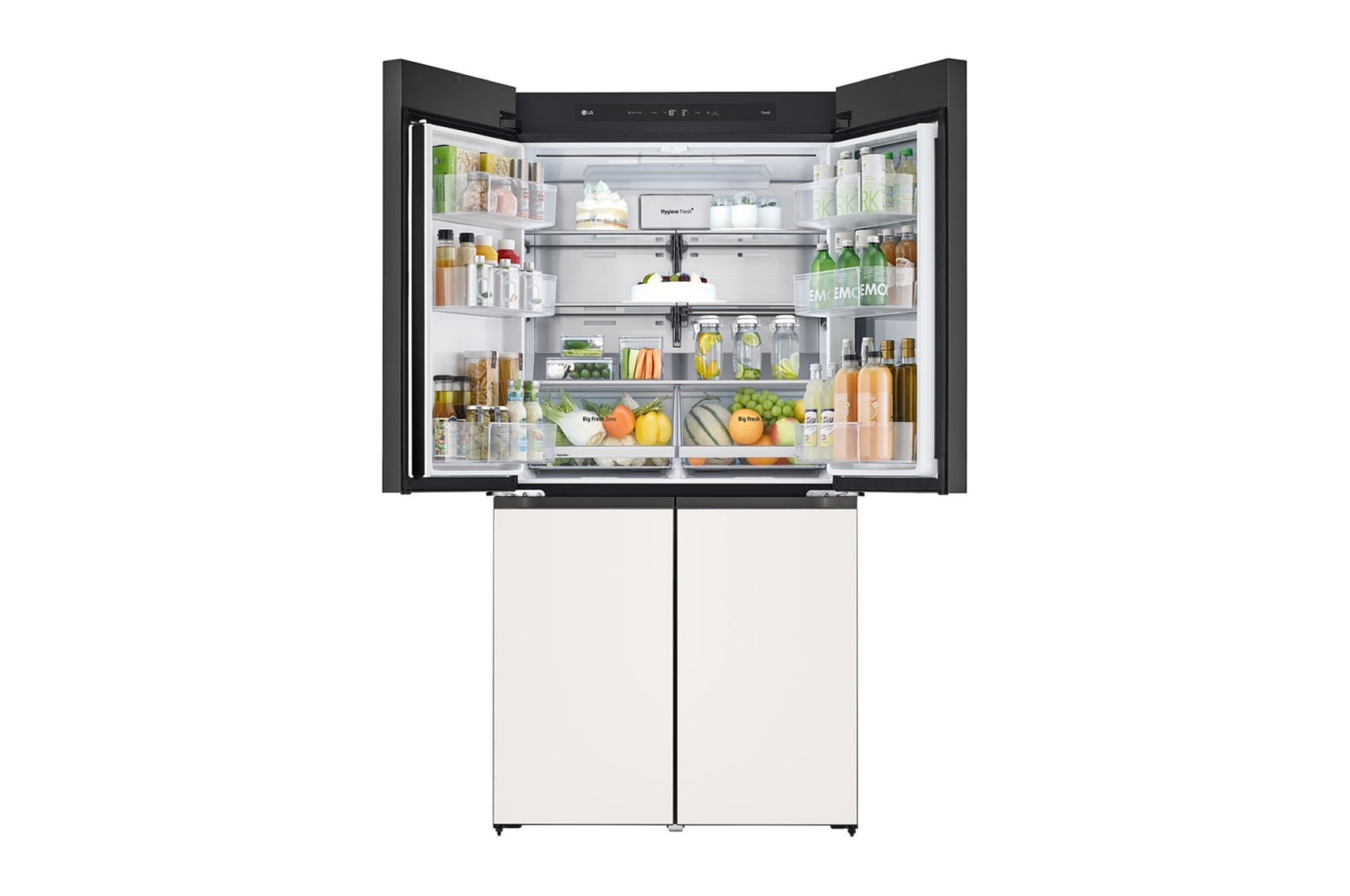 top doors open with food