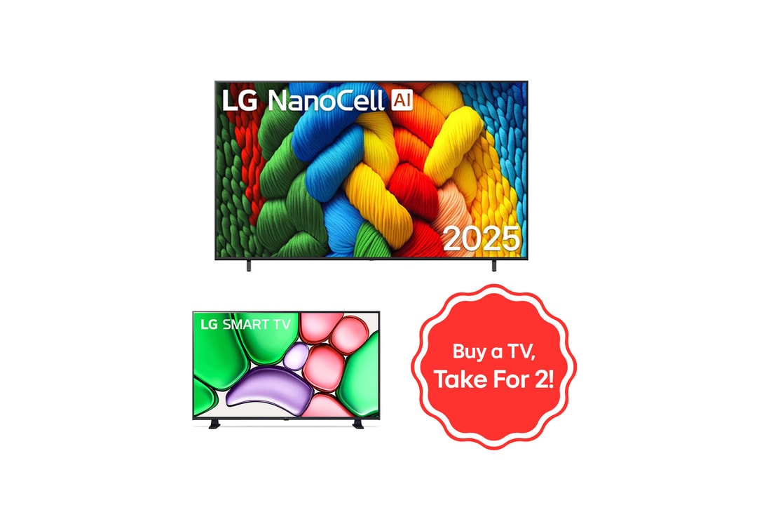 LG Smart TV 4K 86" Inci LG NanoCell AI 2025 FREE 32" Smart TV HD, 86N8032LR65