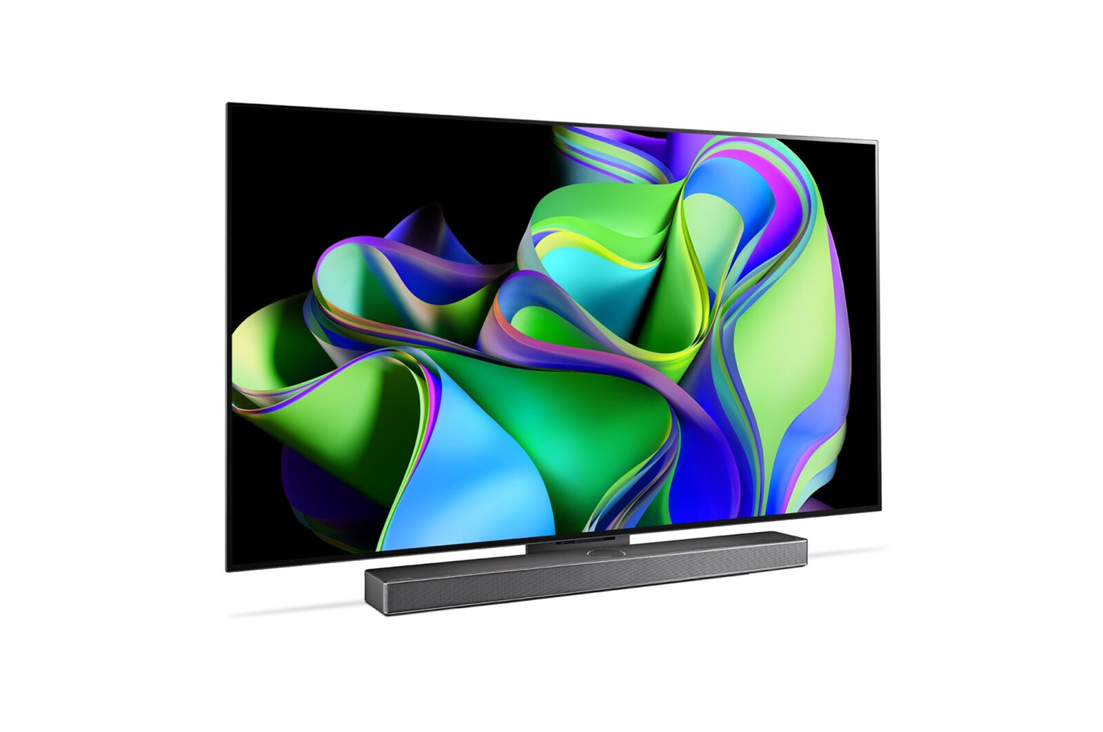 Side view with soundbar