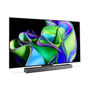 Side view with soundbar