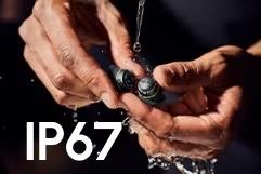 A image of LG TONE Free UTF8 with Waterproof effect.	