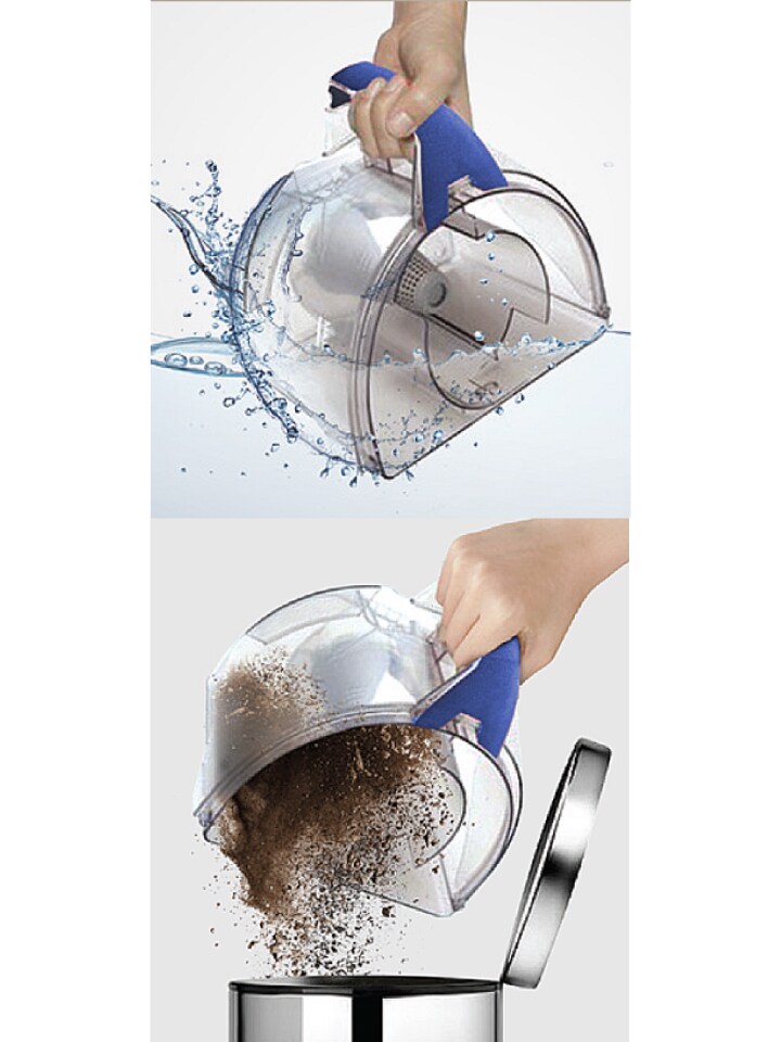 Mudah membersihkan wadah debu