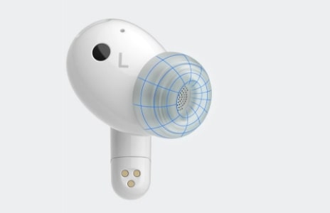 Gambar LG TONE Free yang menunjukkan teknologi Hipoalergenik dan Nyaman.