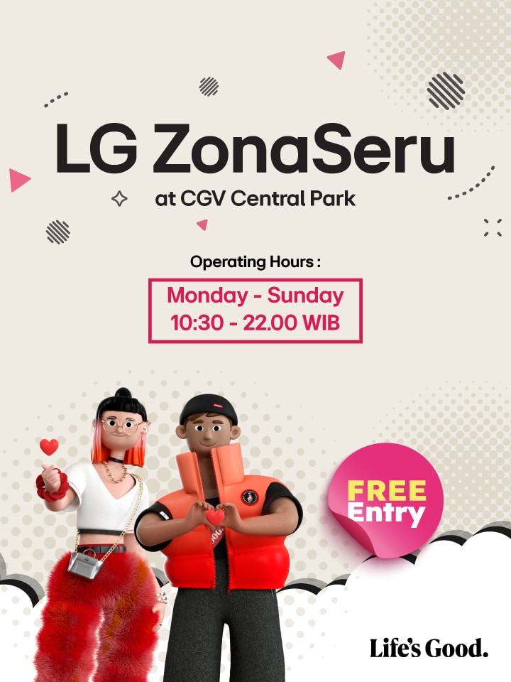 Kotak merah ditempatkan dengan teks yang bertuliskan "LG Streaming Week" di atasnya.