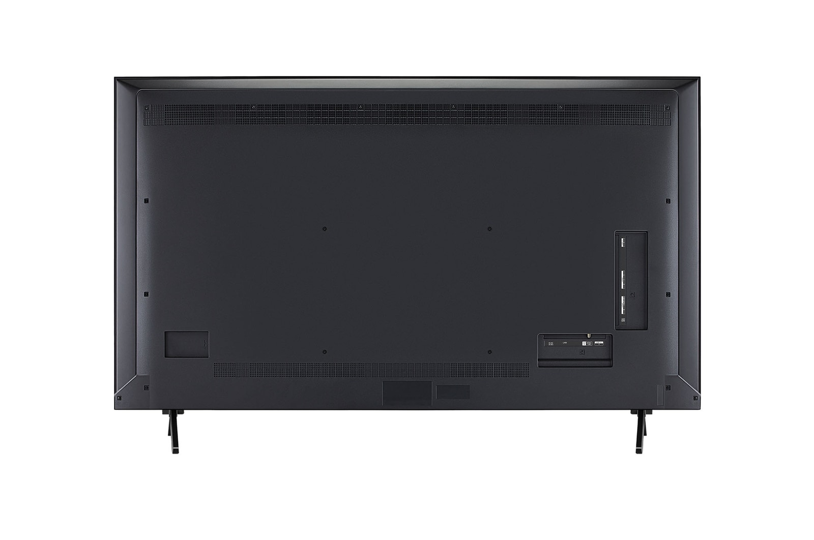 Rear view of LG QNED80 TV