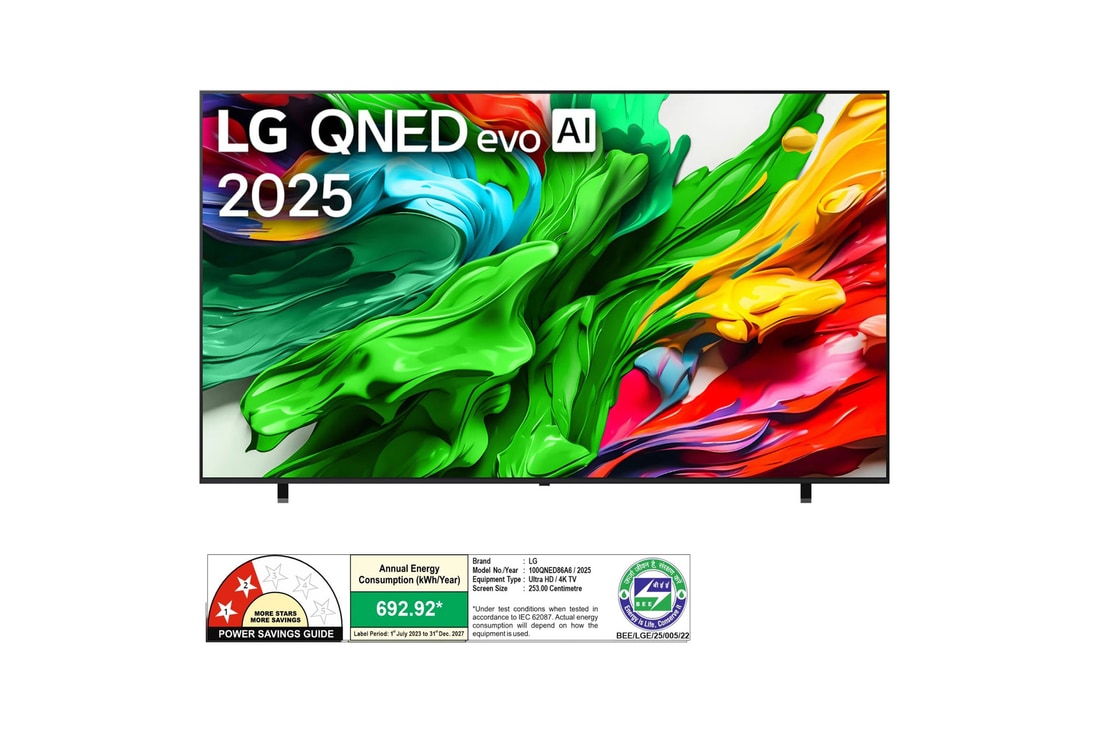 LG 100QNED86A6 QNED front view
