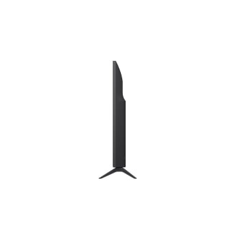 Left-facing side view of LG UHD UA75 TV.